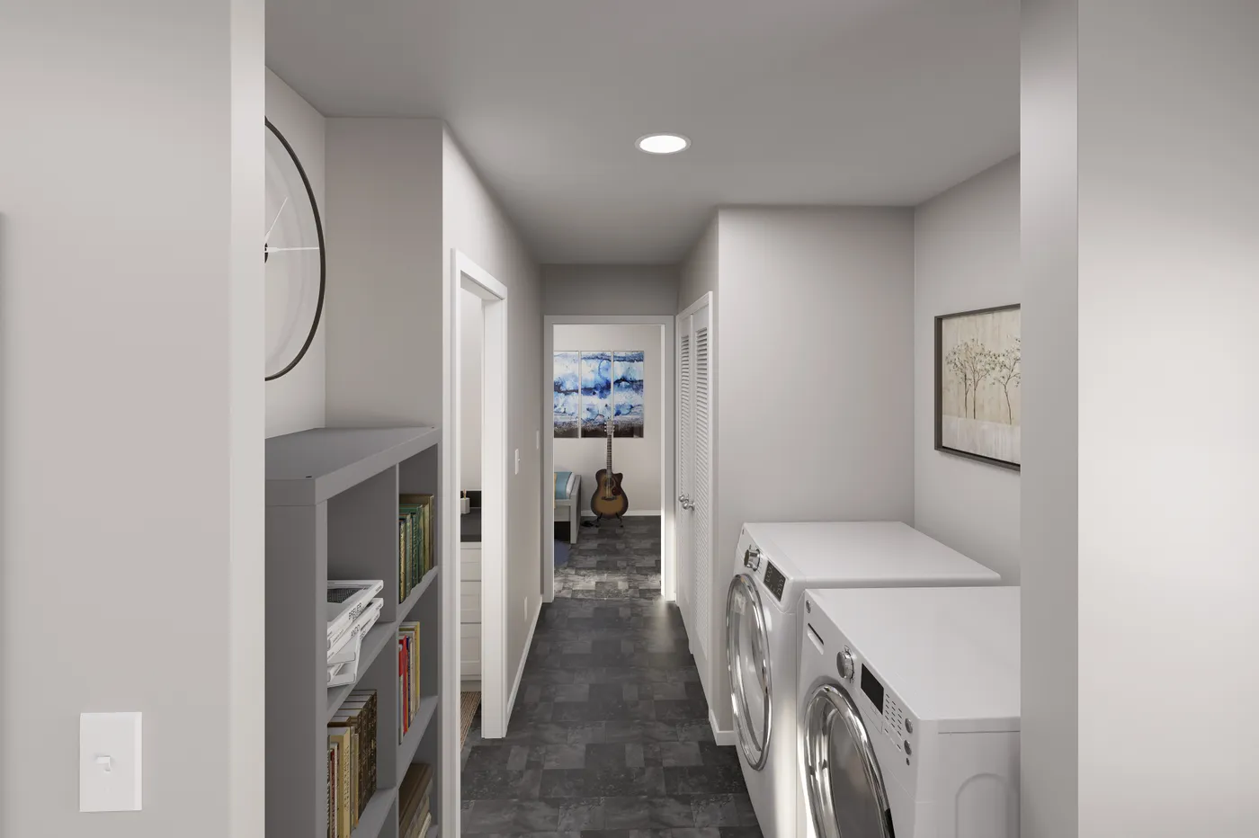 The DRM661M 66'              DREAM Utility Room. This Manufactured Mobile Home features 2 bedrooms and 2 baths.