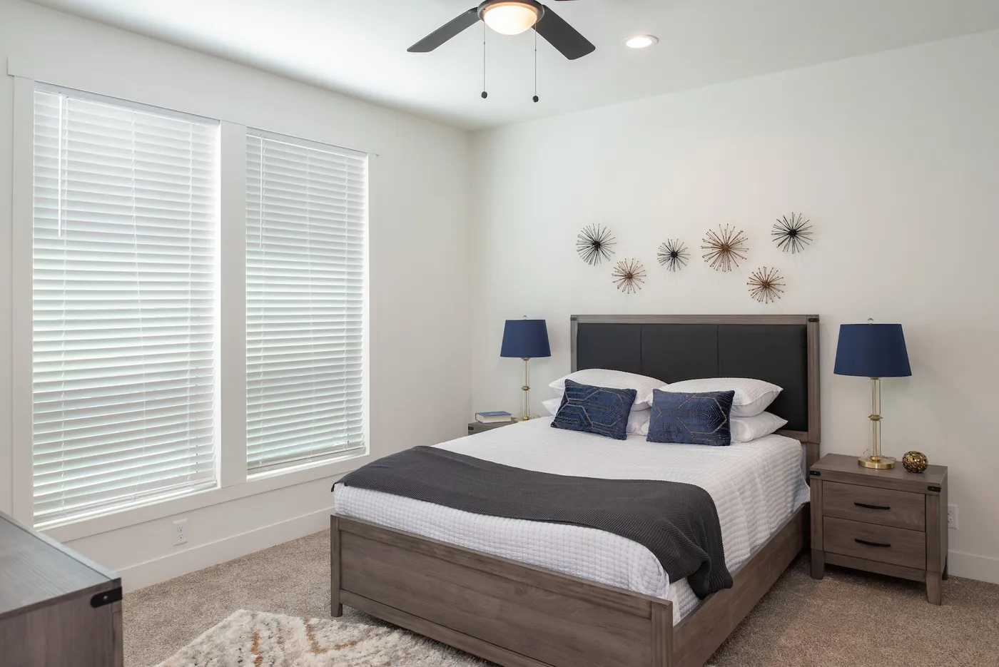 The HRM-2844-2A             KANSAS Primary Bedroom. This Manufactured Mobile Home features 2 bedrooms and 2 baths.