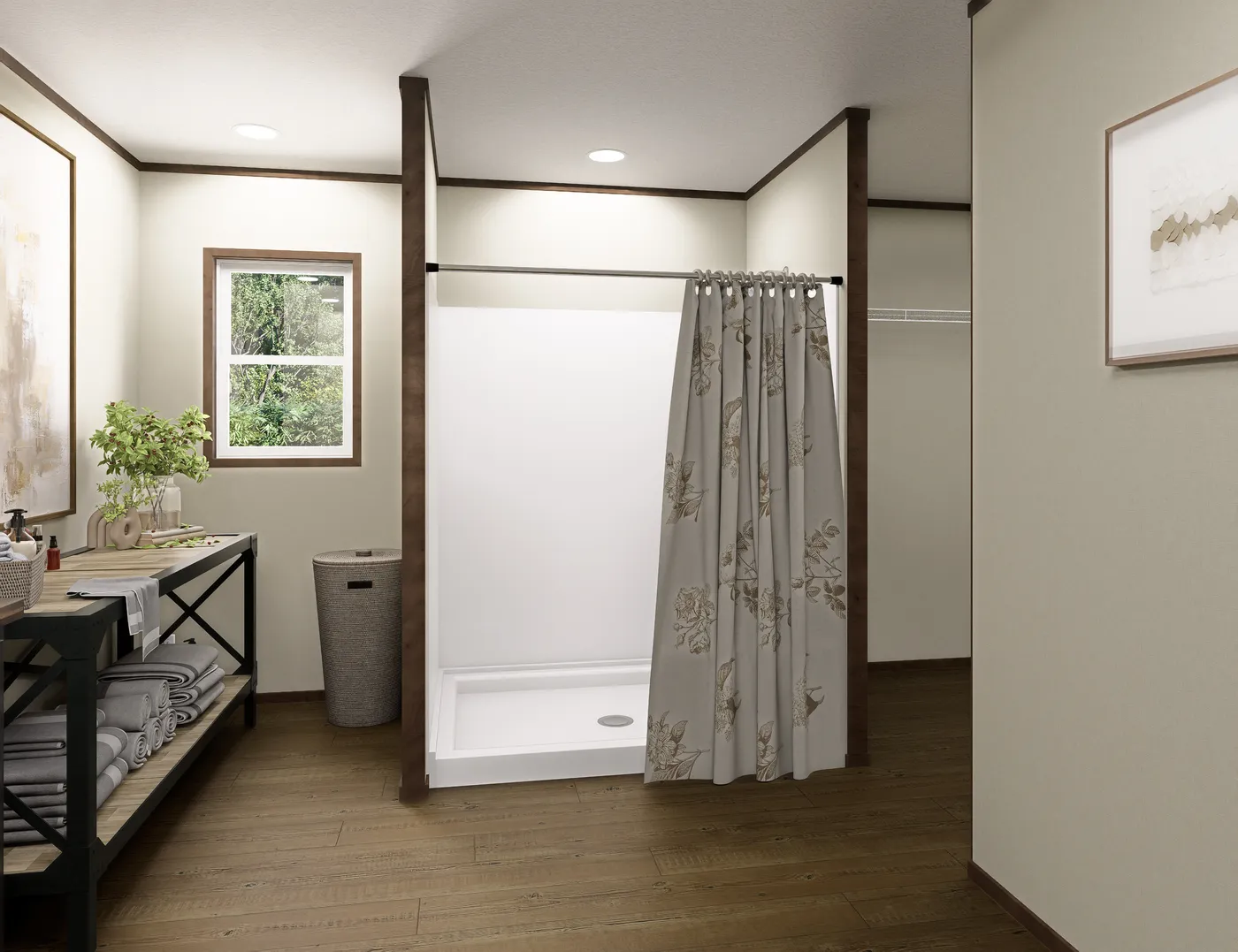 The EVEREST Primary Bathroom. This Manufactured Mobile Home features 4 bedrooms and 2 baths.