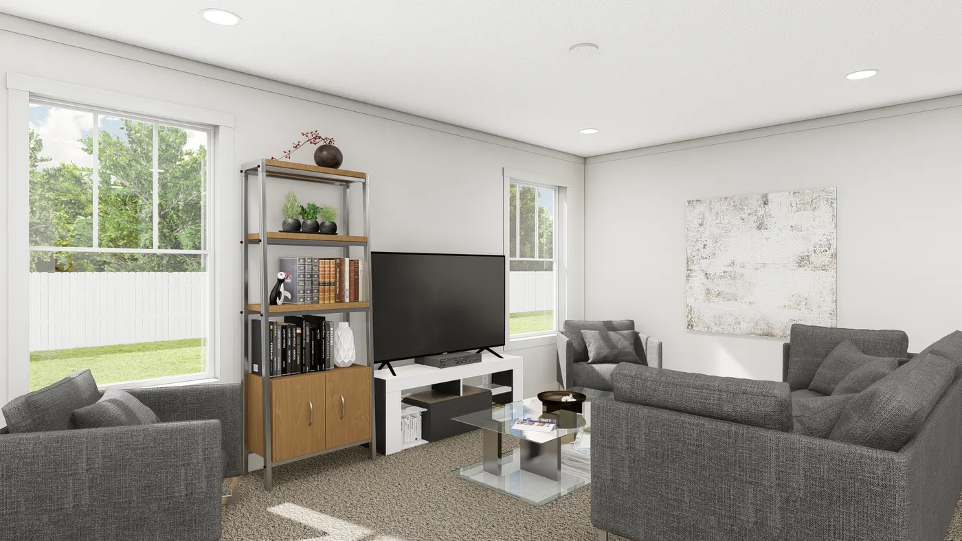 The STAND BY ME 5224-32-2 Living Room. This Manufactured Mobile Home features 3 bedrooms and 2 baths.