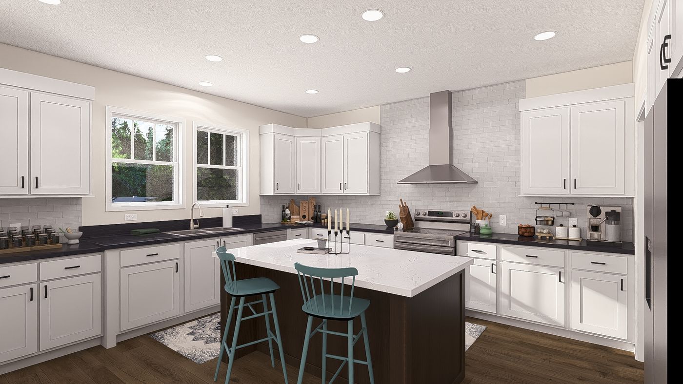 The THE VIEW 6630-MS055 SECT Kitchen. This Manufactured Mobile Home features 3 bedrooms and 2 baths.
