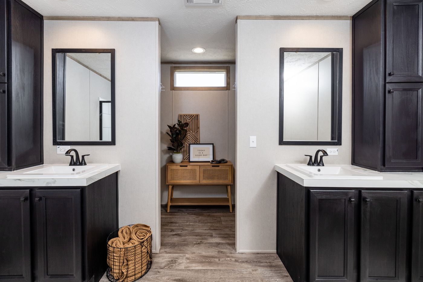 The STERLING ANNIVERSARY Primary Bathroom. This Manufactured Mobile Home features 3 bedrooms and 2 baths.