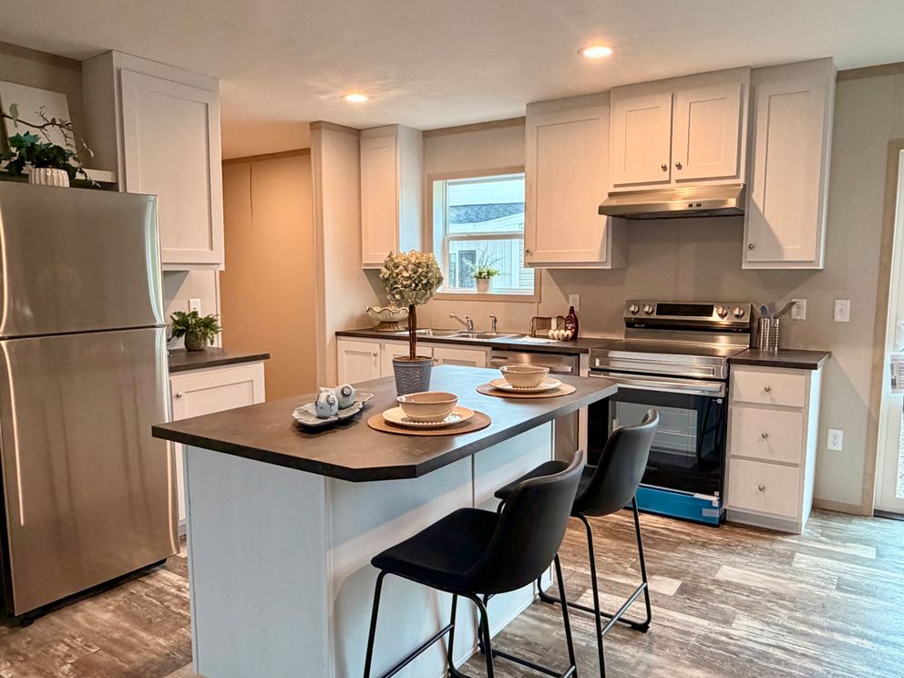 The HANCOCK Kitchen. This Manufactured Mobile Home features 4 bedrooms and 2 baths.