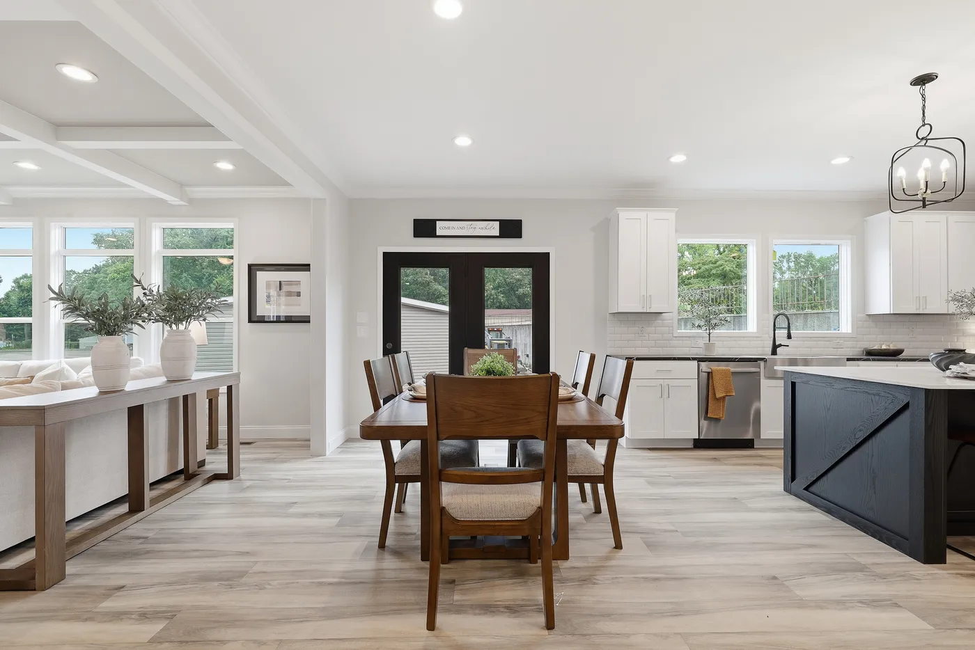 The THE SUMMIT Dining Area. This Manufactured Mobile Home features 3 bedrooms and 2 baths.