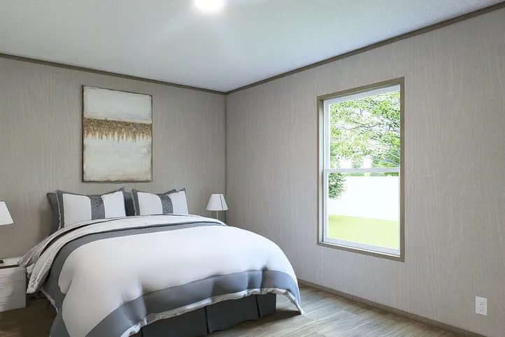 The EVEREST Guest Bedroom. This Manufactured Mobile Home features 4 bedrooms and 2 baths.