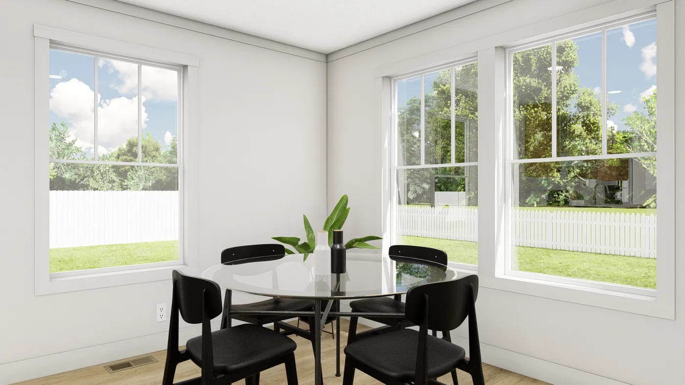 The STAND BY ME 5224-32-2 Dining Area. This Manufactured Mobile Home features 3 bedrooms and 2 baths.