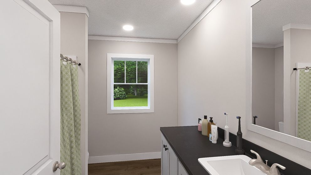 The SHOUT Guest Bathroom. This Modular Home features 3 bedrooms and 2 baths.