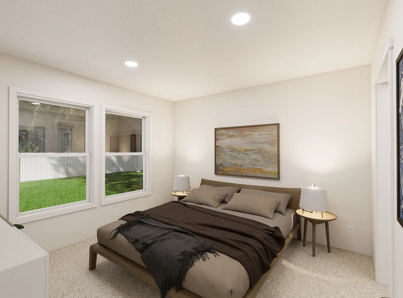 The 5029 IMAGINE Primary Bedroom. This Manufactured Mobile Home features 2 bedrooms and 2 baths.