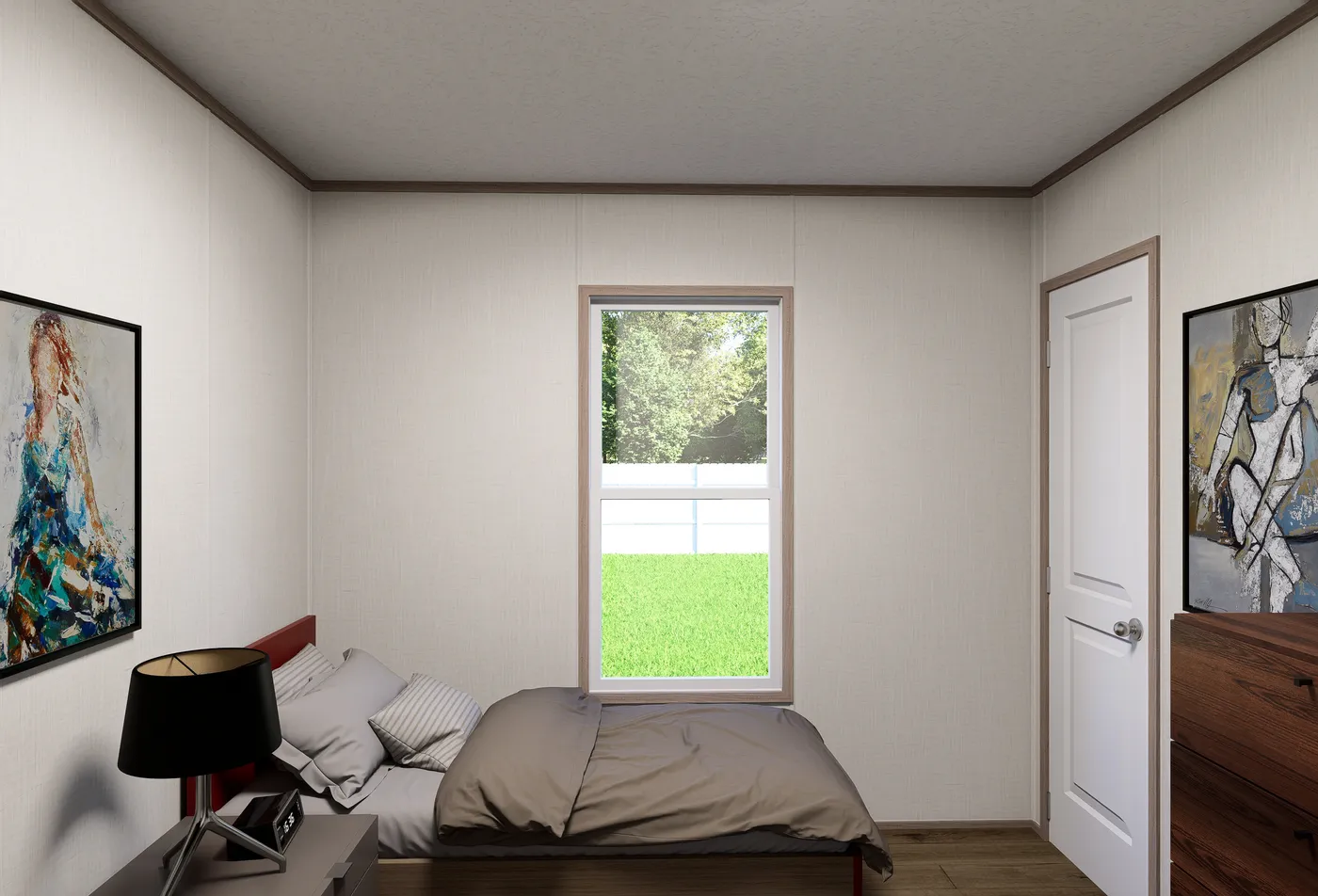 The OASIS Bedroom. This Manufactured Mobile Home features 3 bedrooms and 2 baths.