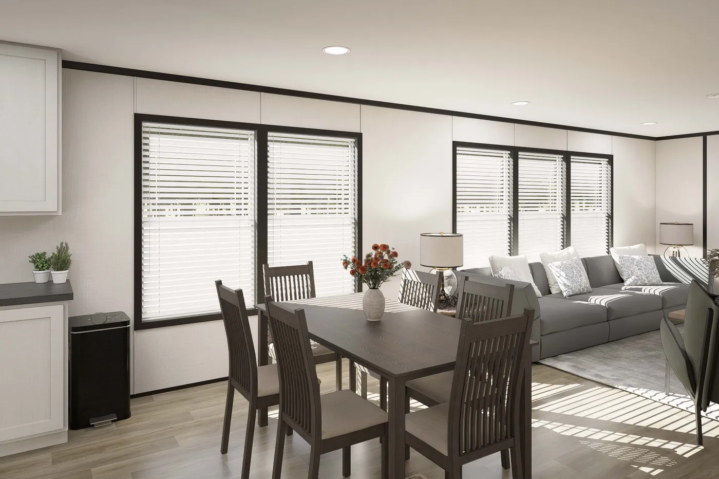 The PLATINUM ANNIVERSARY Dining Area. This Manufactured Mobile Home features 3 bedrooms and 2 baths.