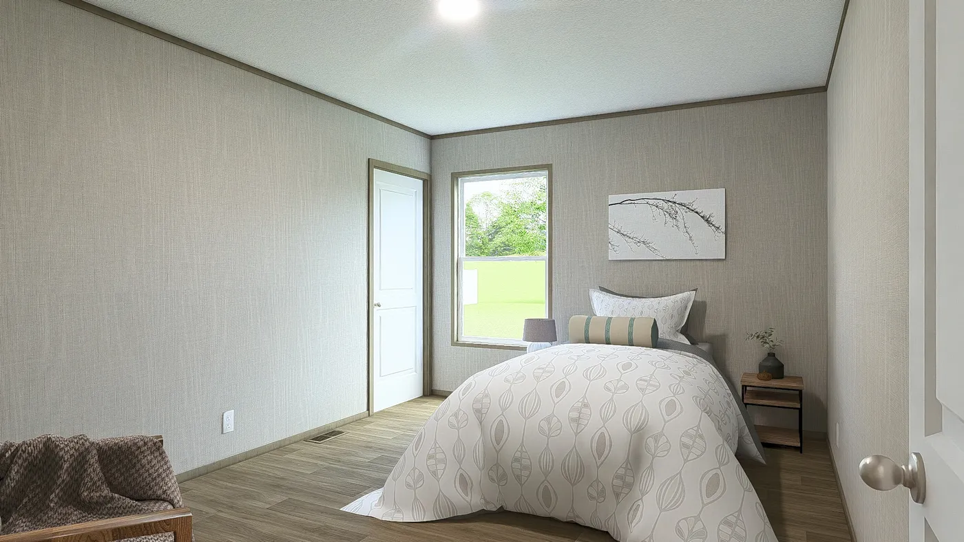 The EVEREST Guest Bedroom. This Manufactured Mobile Home features 4 bedrooms and 2 baths.