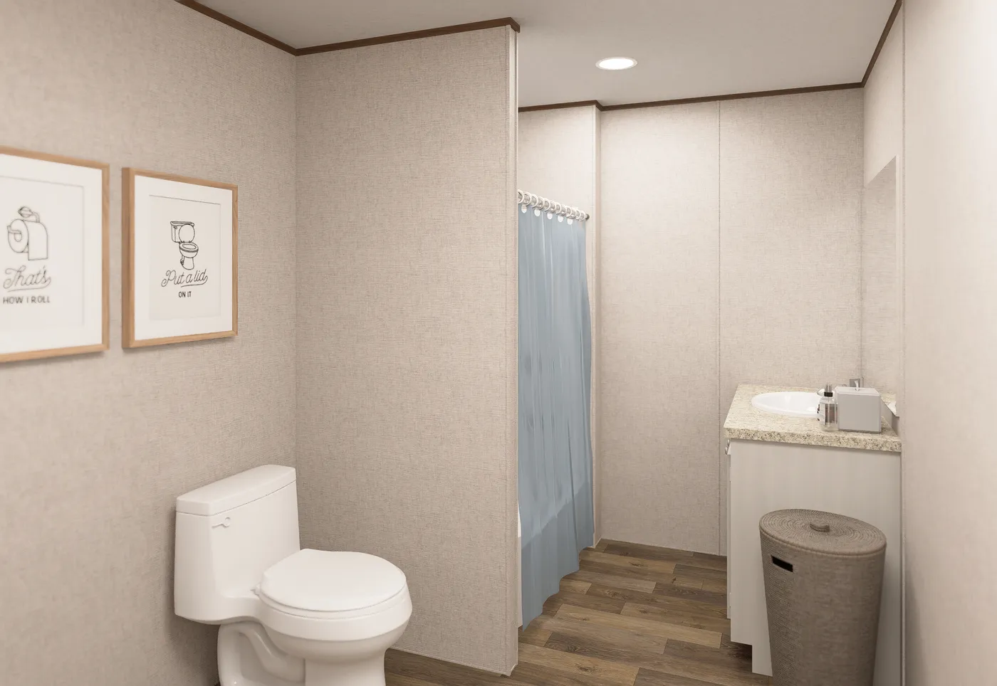 The CEDAR Primary Bathroom. This Manufactured Mobile Home features 3 bedrooms and 2 baths.