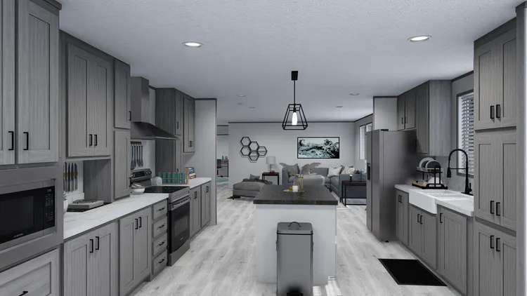 The DIAMOND Kitchen. This Manufactured Mobile Home features 3 bedrooms and 2 baths.