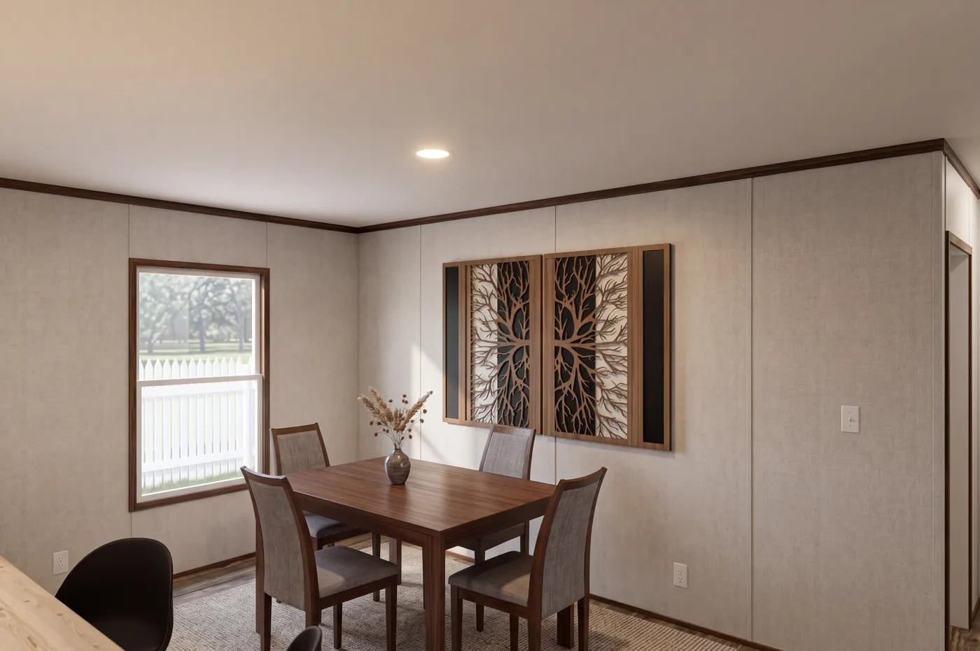 The THE MOUNTAINEER 48 Dining Area. This Manufactured Mobile Home features 3 bedrooms and 2 baths.