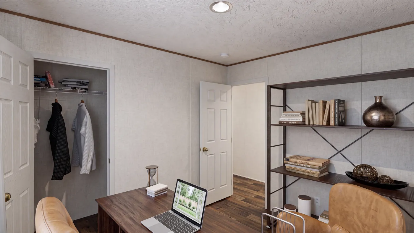 The BIRCH Guest Bedroom. This Manufactured Mobile Home features 3 bedrooms and 2 baths.