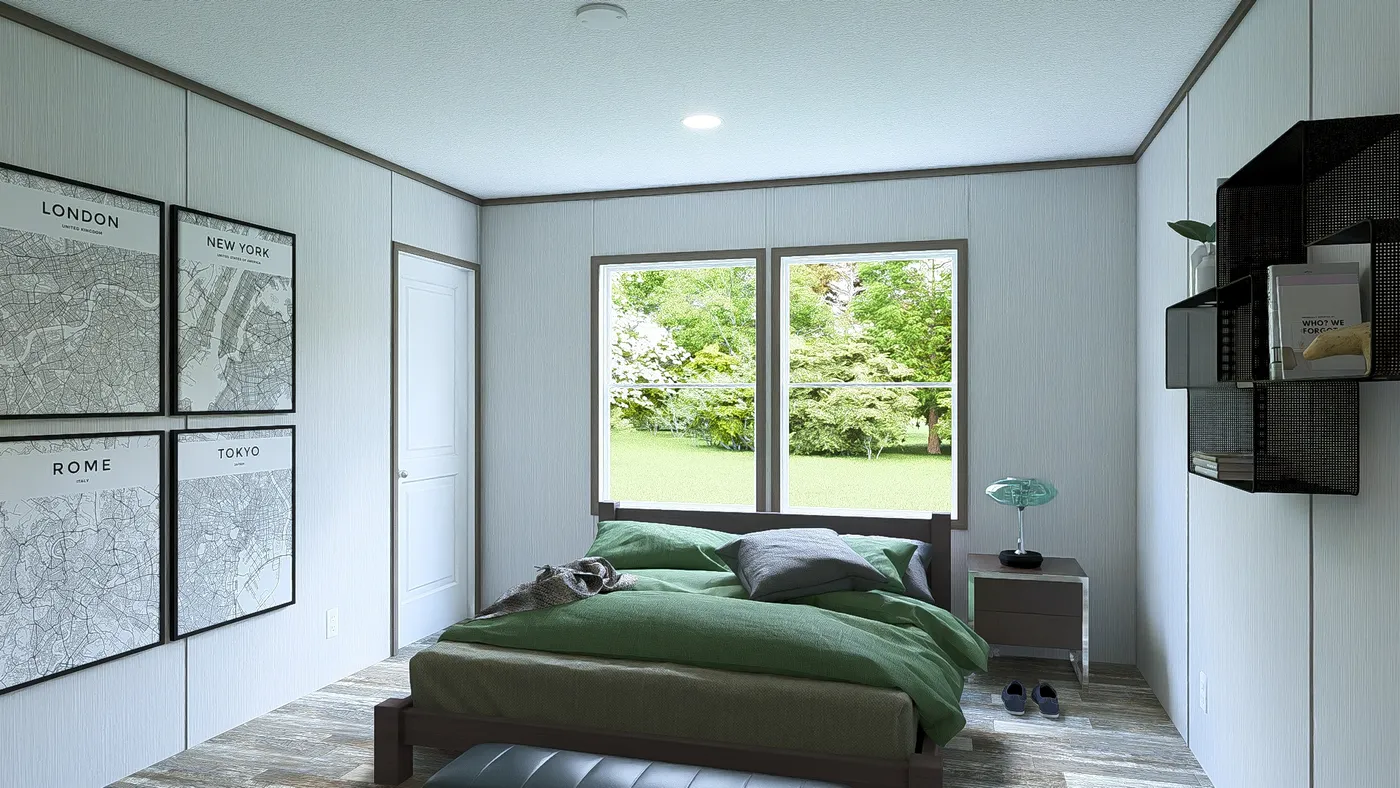 The ULTRA PRO JEWEL 3 BR 32X60 Bedroom. This Manufactured Mobile Home features 3 bedrooms and 2 baths.