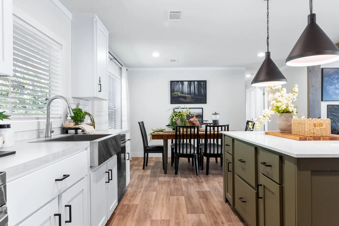 The FARM 4 FLEX ELITE Kitchen. This Manufactured Mobile Home features 4 bedrooms and 3 baths.