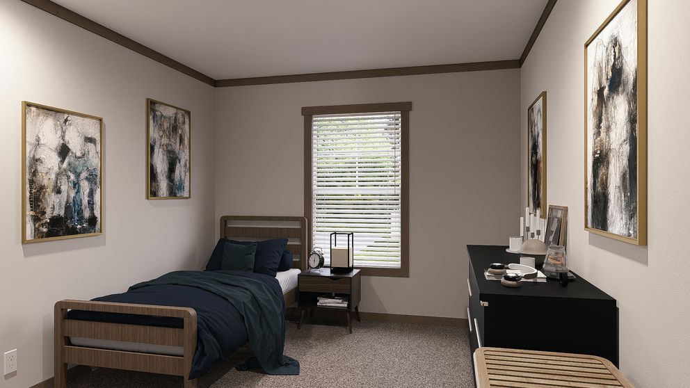 The ISABELLA ELITE Guest Bedroom. This Manufactured Mobile Home features 3 bedrooms and 2 baths.