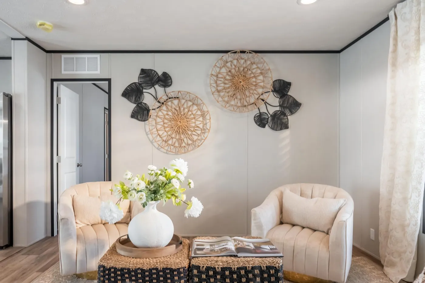 The ELEMENT Living Room. This Manufactured Mobile Home features 3 bedrooms and 2 baths.