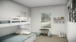The THE PARKER Bedroom. This Manufactured Mobile Home features 3 bedrooms and 2 baths.