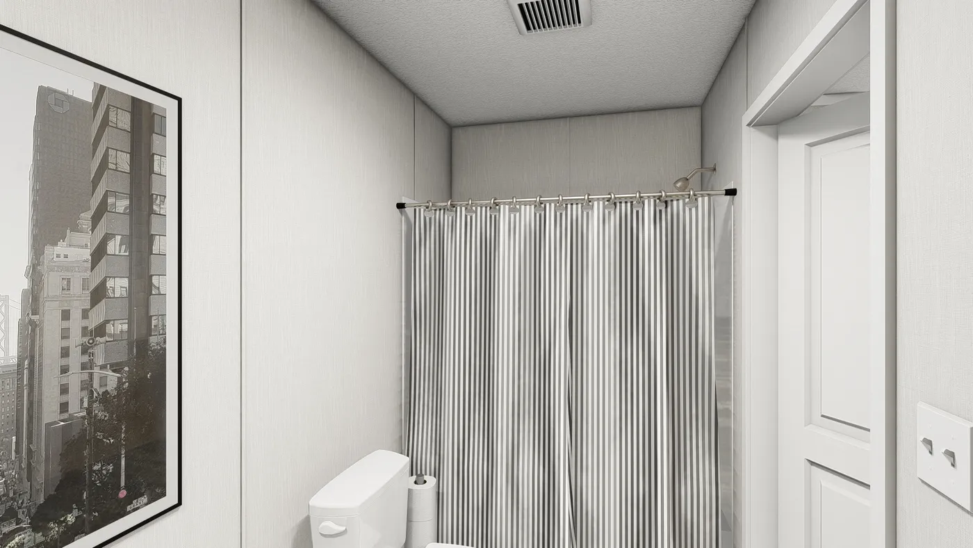 The RUBY Primary Bathroom. This Manufactured Mobile Home features 2 bedrooms and 2 baths.