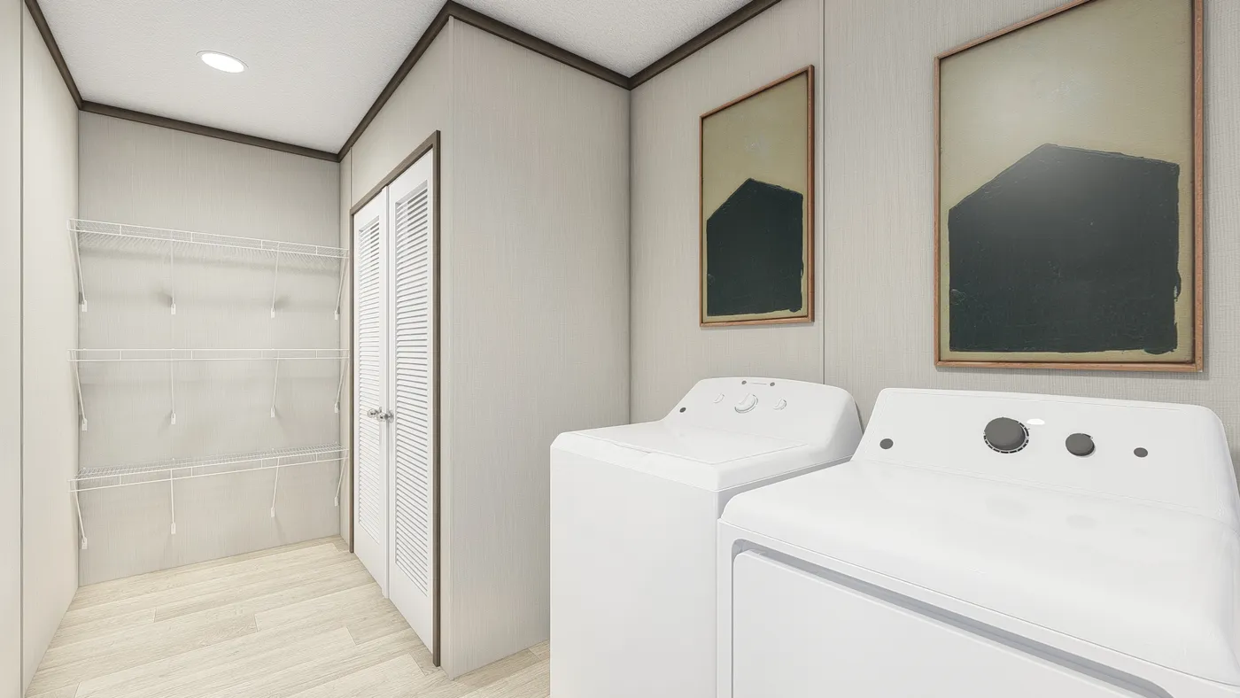 The ULTRA PRO 4 BR 28X60 Utility Room. This Manufactured Mobile Home features 4 bedrooms and 2 baths.