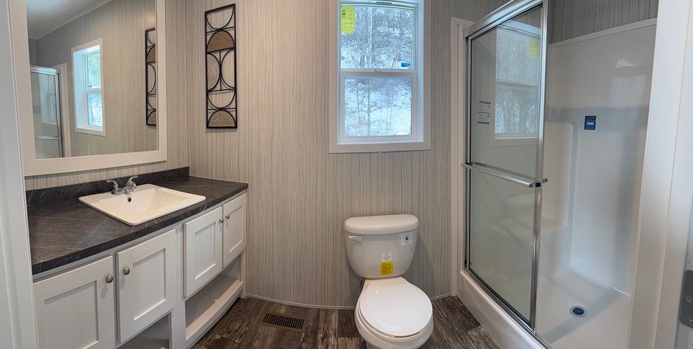 The AMBER Guest Bathroom. 