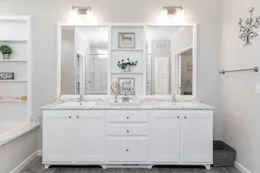 The SUPER 68 ELITE Primary Bathroom. This Manufactured Mobile Home features 3 bedrooms and 2 baths.