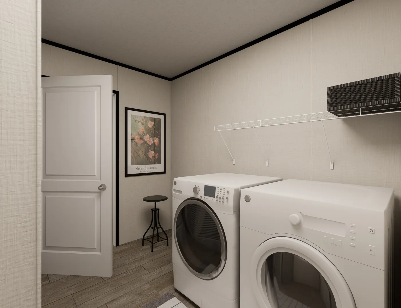 The ULTRA PRO HERCULES 28X68 3BR Utility Room. This Manufactured Mobile Home features 3 bedrooms and 2 baths.