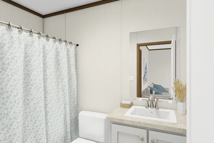 The BALANCE Guest Bathroom. This Manufactured Mobile Home features 3 bedrooms and 2 baths.