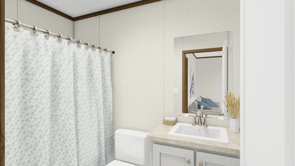 The BALANCE Guest Bathroom. This Manufactured Mobile Home features 3 bedrooms and 2 baths.