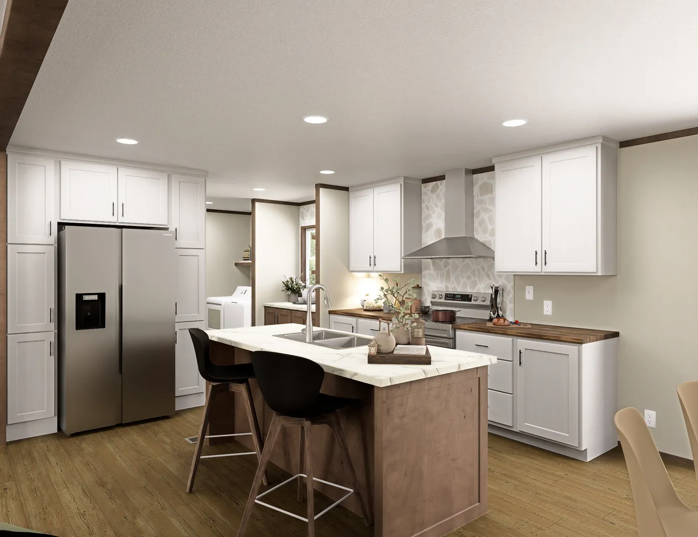 The RIO Kitchen. This Manufactured Mobile Home features 3 bedrooms and 2 baths.