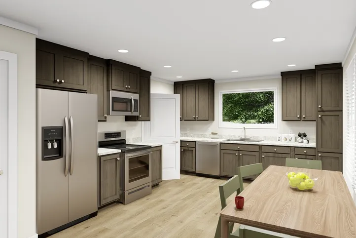 The RENEGADE 48A Kitchen. This Manufactured Mobile Home features 3 bedrooms and 2 baths.