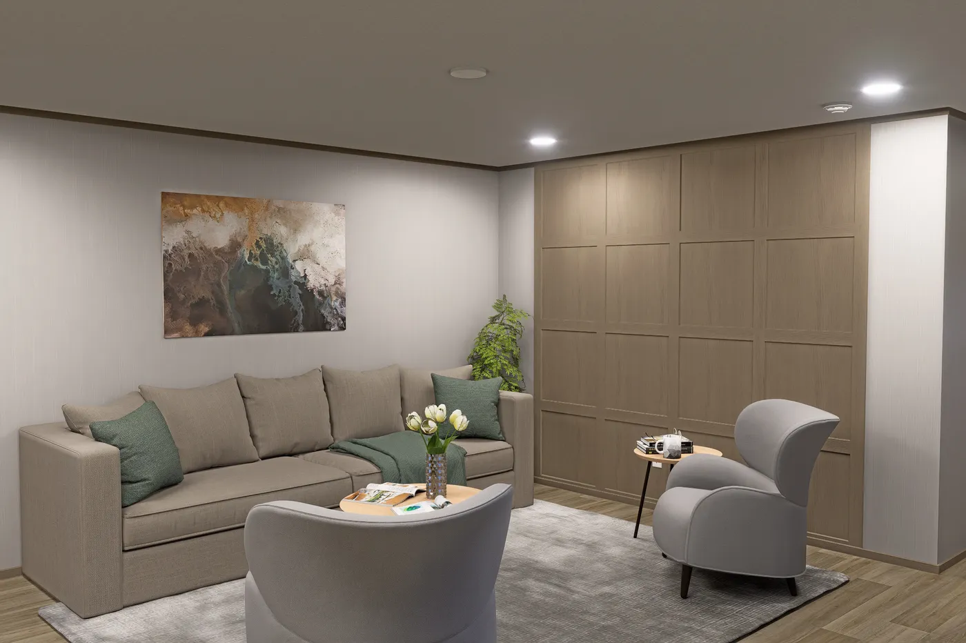 The MARINER Living Room. This Manufactured Mobile Home features 3 bedrooms and 2 baths.