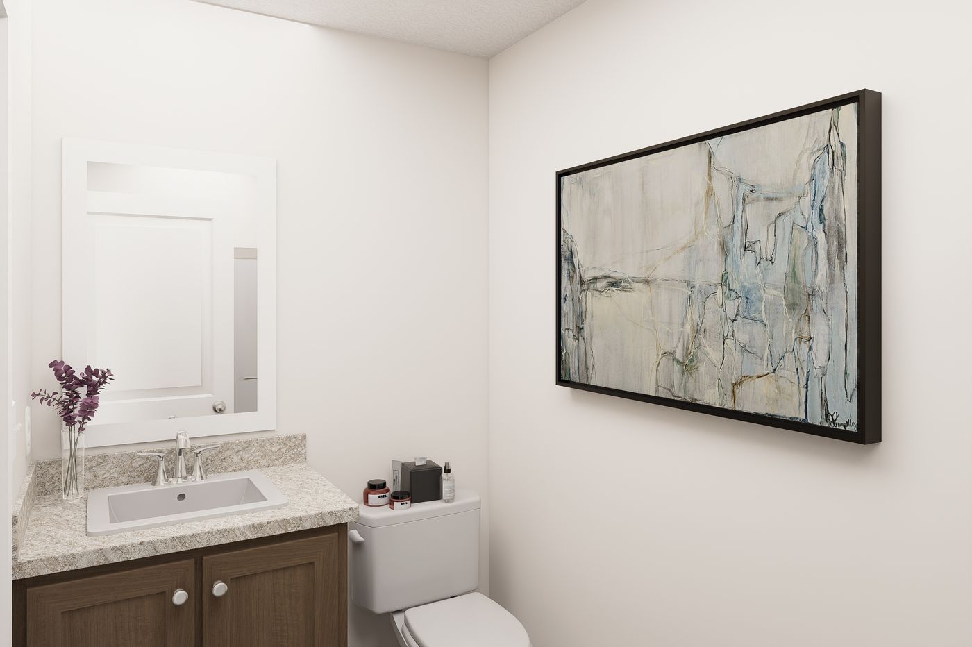 The 6616-SW022 Primary Bathroom. This Manufactured Mobile Home features 3 bedrooms and 2 baths.