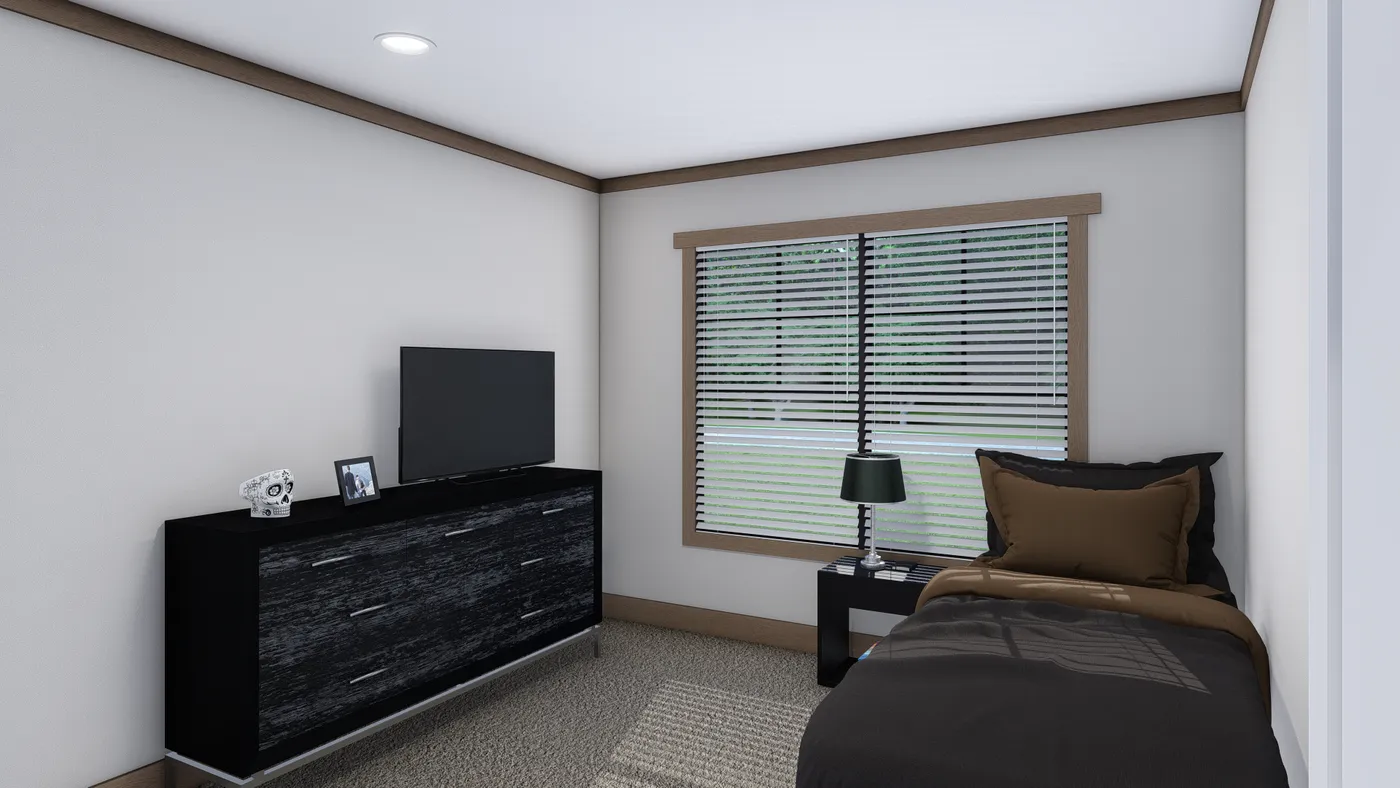 The ANGELINA Bedroom. This Manufactured Mobile Home features 4 bedrooms and 2 baths.