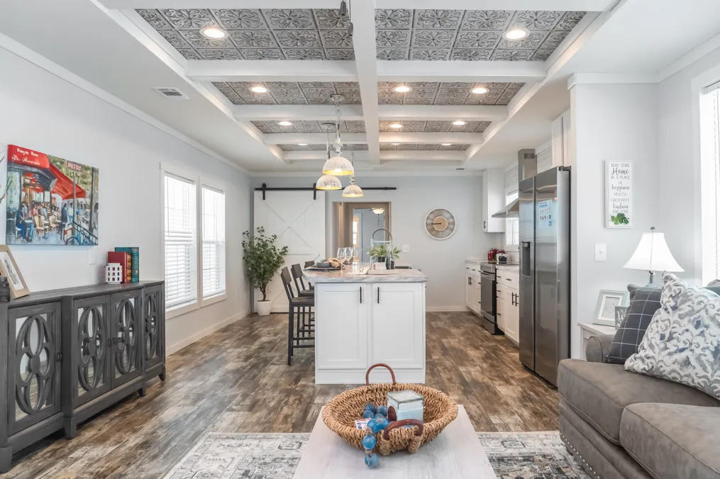 The THE DEWEY Living Room. This Manufactured Mobile Home features 3 bedrooms and 2 baths.