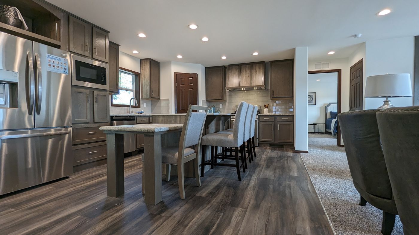 The LEGEND 327-1 Kitchen. This Manufactured Mobile Home features 3 bedrooms and 2 baths.