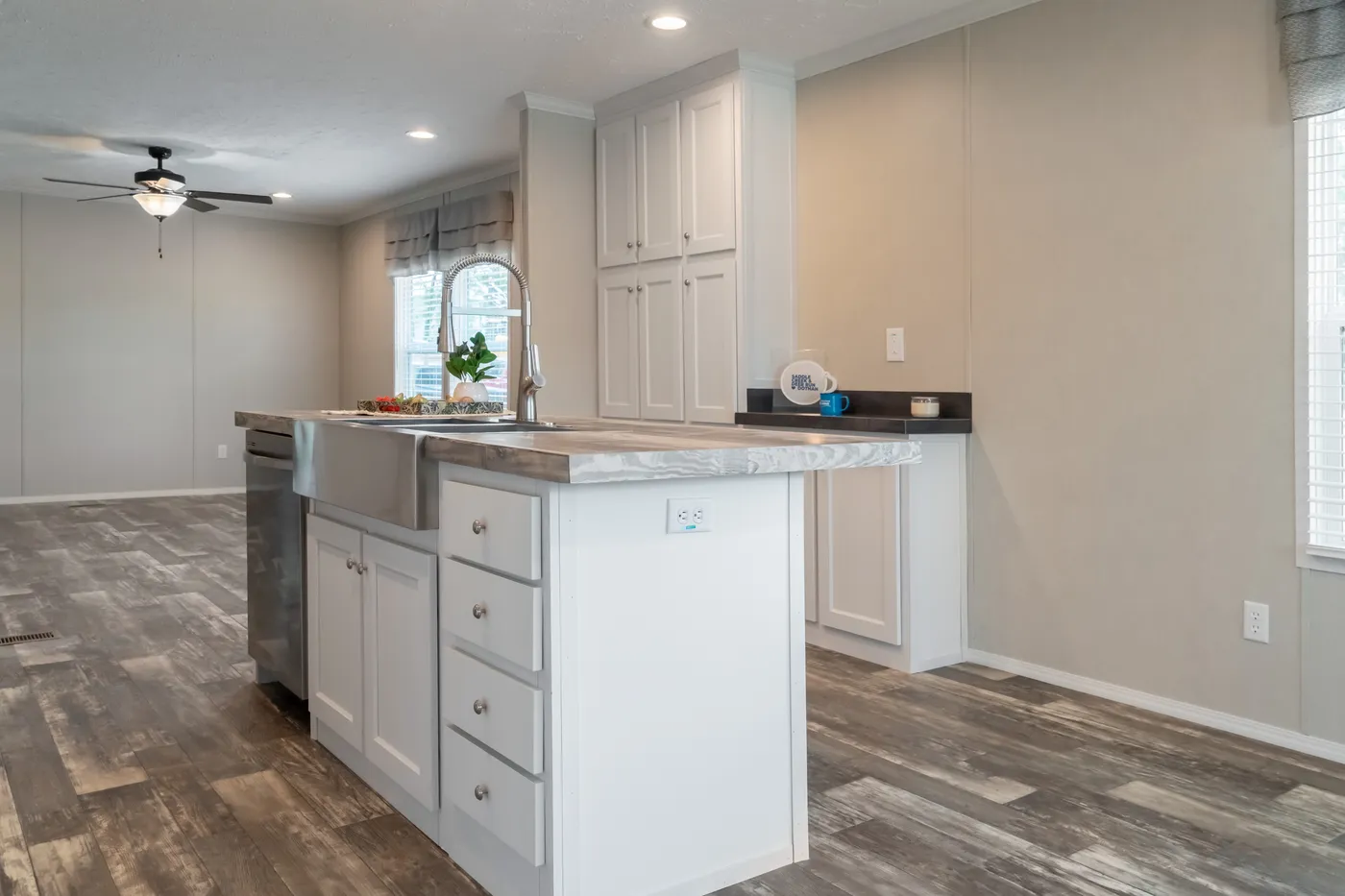 The NORTHSHORE Kitchen. This Manufactured Mobile Home features 3 bedrooms and 2 baths.