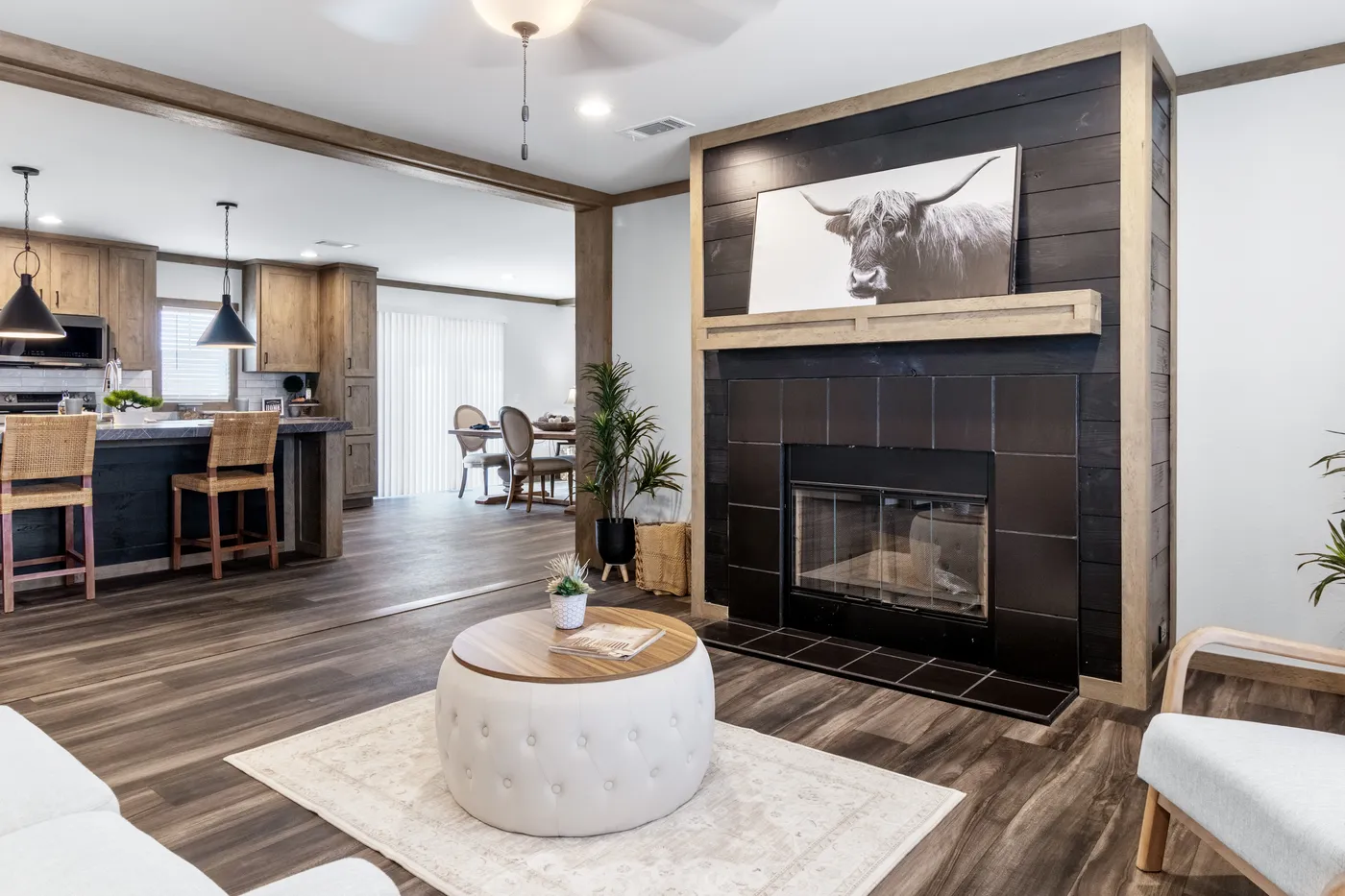 The ISABELLA ELITE Living Room. This Manufactured Mobile Home features 3 bedrooms and 2 baths.