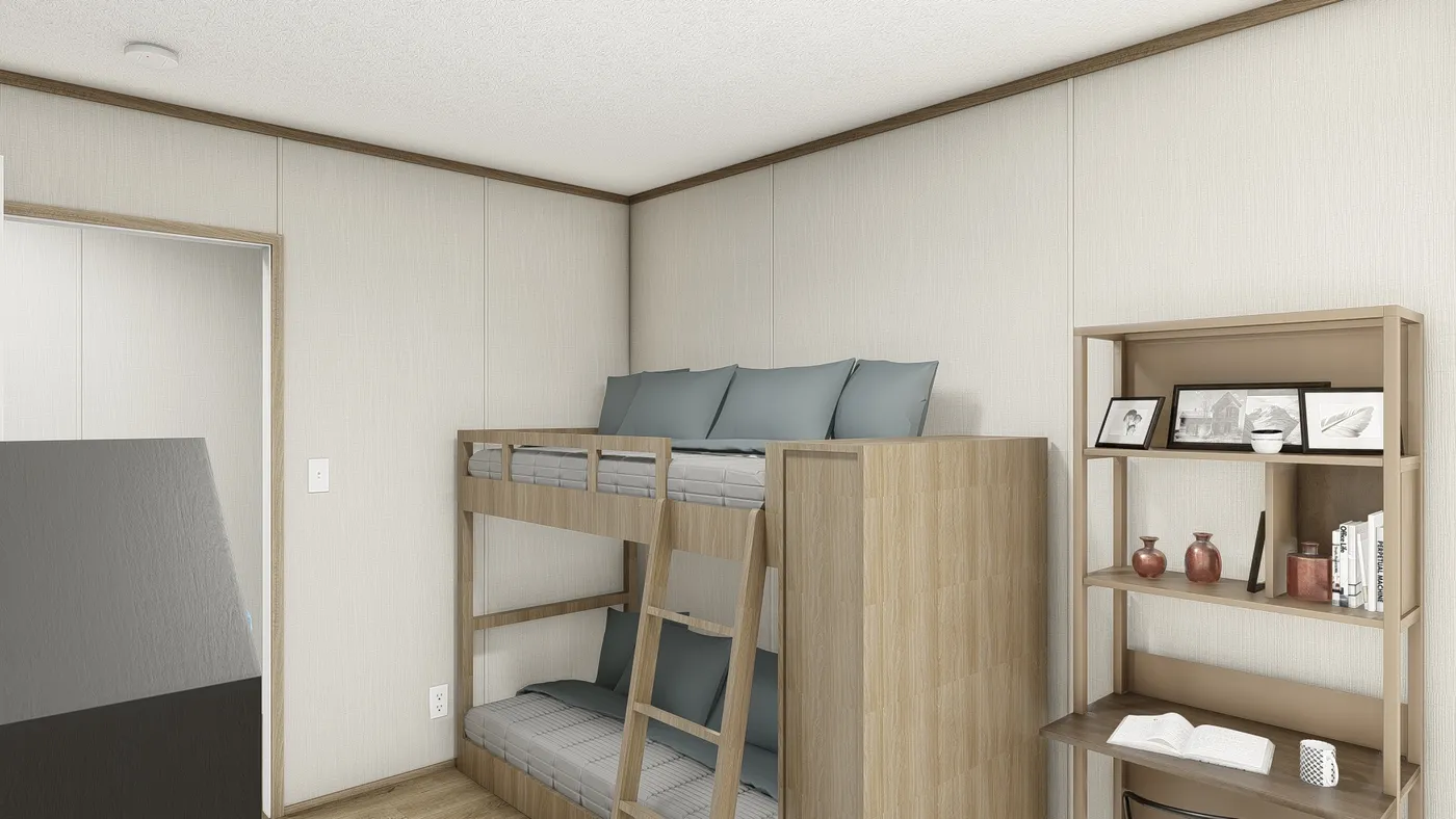 The BEACON Guest Bedroom. This Manufactured Mobile Home features 3 bedrooms and 2 baths.