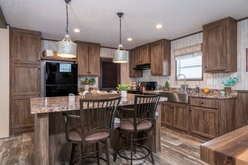 The HARDIN Kitchen. This Manufactured Mobile Home features 3 bedrooms and 2 baths.