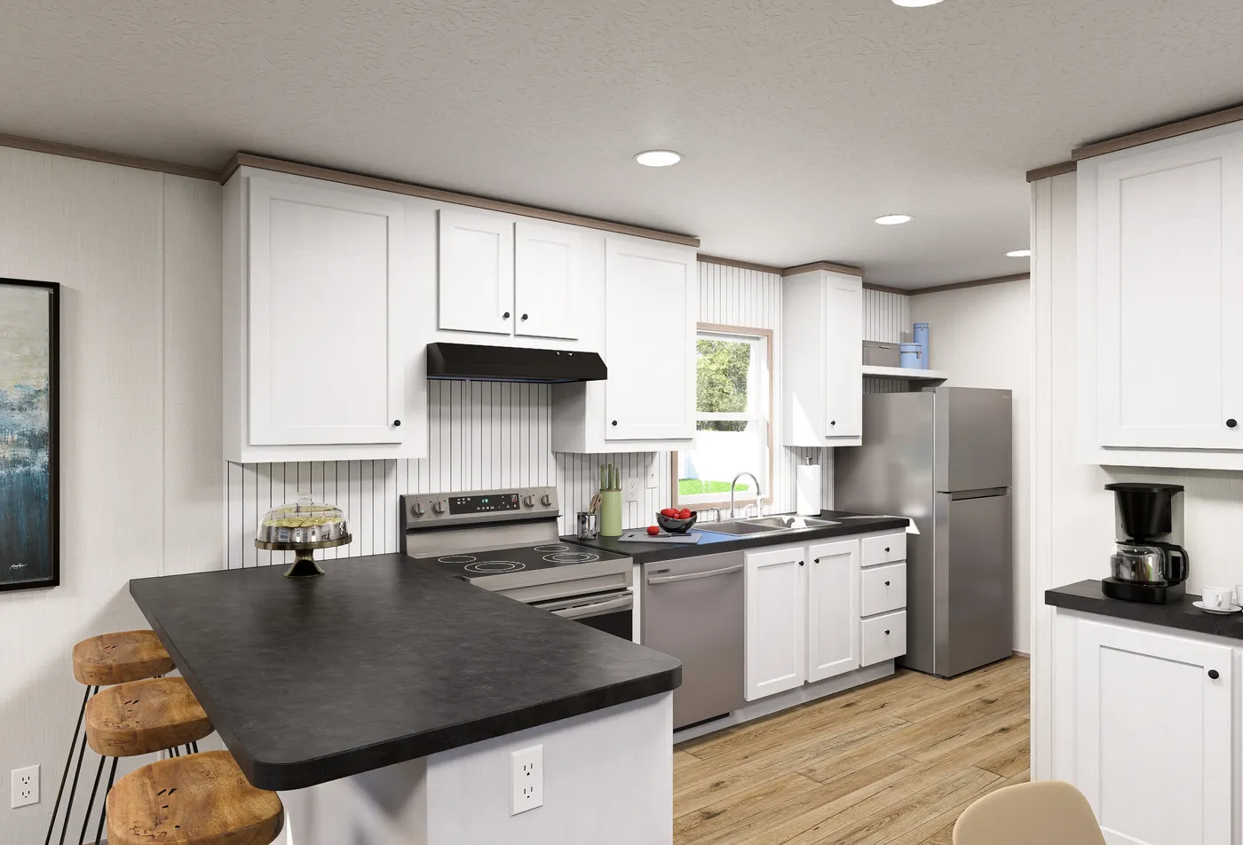 The OASIS Kitchen. This Manufactured Mobile Home features 3 bedrooms and 2 baths.