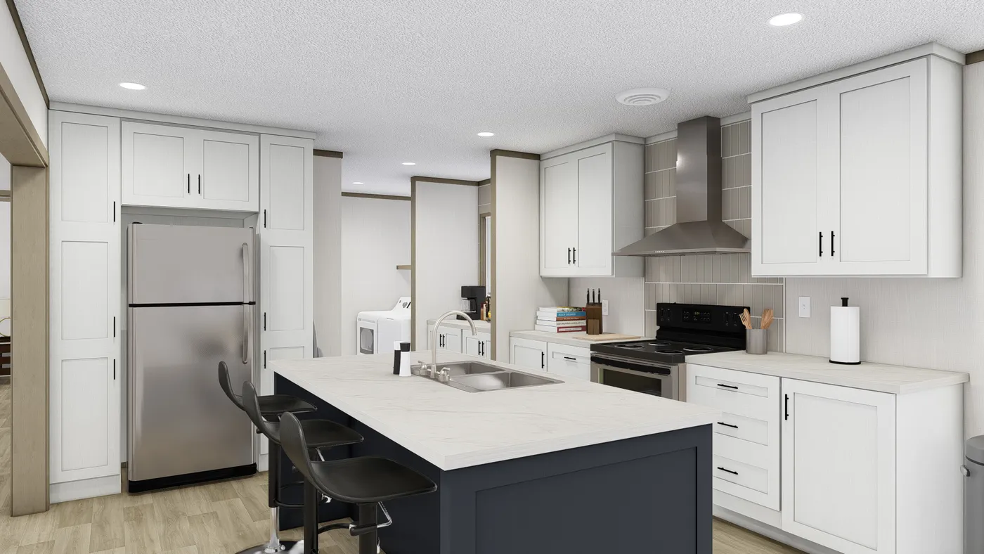 The BOONE Kitchen. This Manufactured Mobile Home features 4 bedrooms and 2 baths.