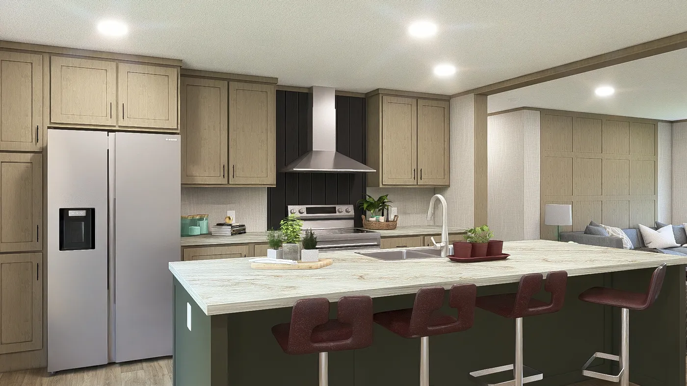 Charwood.The EVEREST Kitchen. This Manufactured Mobile Home features 4 bedrooms and 2 baths.