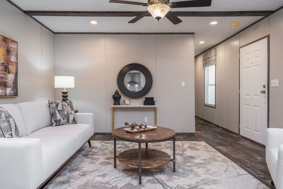 The THE GENERAL Living Room. This Manufactured Mobile Home features 3 bedrooms and 2 baths.