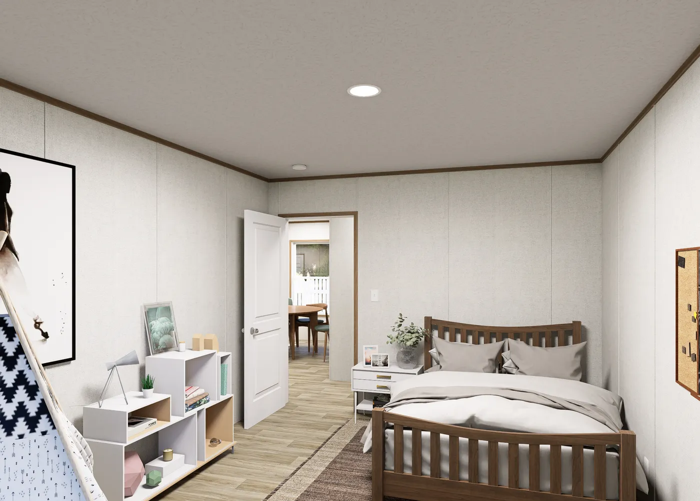 The HARBOR Guest Bedroom. This Manufactured Mobile Home features 3 bedrooms and 2 baths.