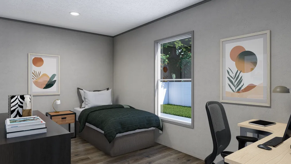The EMERALD Bedroom. This Manufactured Mobile Home features 3 bedrooms and 2 baths.