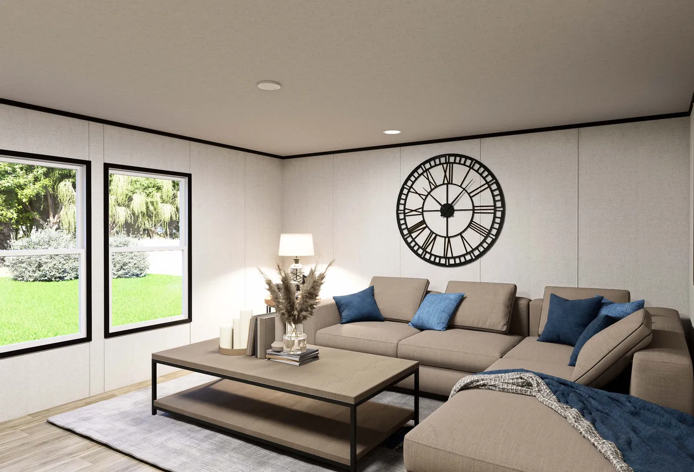 The DAWN Den. This Manufactured Mobile Home features 3 bedrooms and 2 baths.