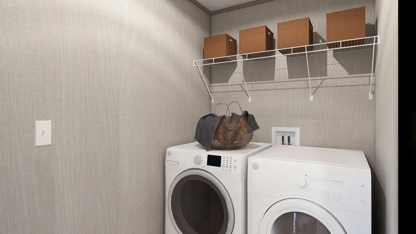 The ULTRA A-PLUS 16X76 Utility Room. This Manufactured Mobile Home features 3 bedrooms and 2 baths.